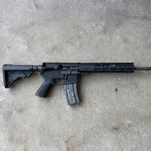Ruger AR-556 .300 Blackout semi-auto rifle side profile resting on a neutral background buy Ruger AR-556 .300 Blackout semi auto Rifle