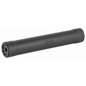 SIG Sauer SRD22X Titanium .22 suppressor side profile resting on a neutral background