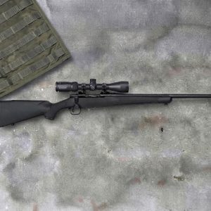Mossberg Patriot 450 Bushmaster Bolt-Action Rifle side profile resting on a neutral background