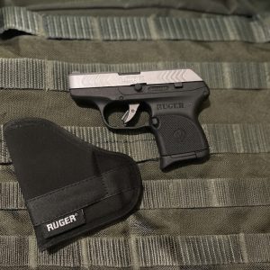 Ruger 3791 LCP .380 ACP pocket pistol side profile resting on a neutral background
