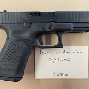 Close-up view of the Glock 19 gen 5 Marksman Barrel and front slide serrations Buy Glock 19 gen 5 9mm pistol