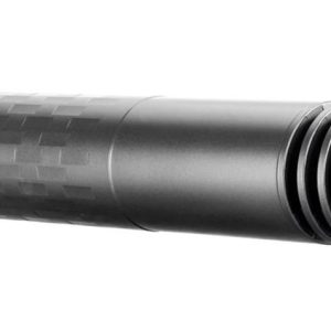 SilencerCo Omega 300 rifle suppressor side profile on a neutral background