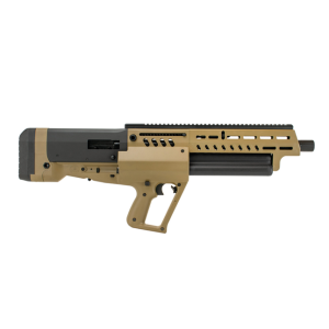 IWI Tavor TS12 12-gauge bullpup shotgun side profile resting on a neutral background